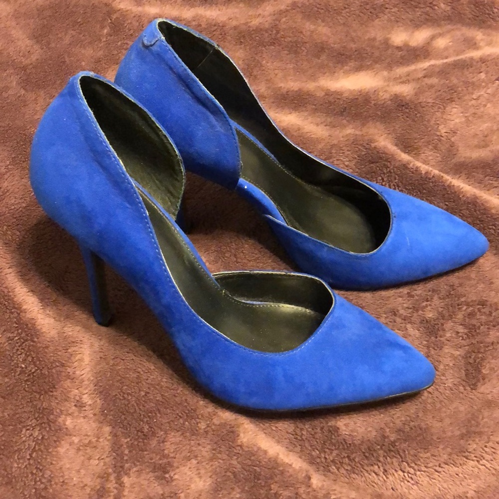 Shi velvet royal blue classy heels